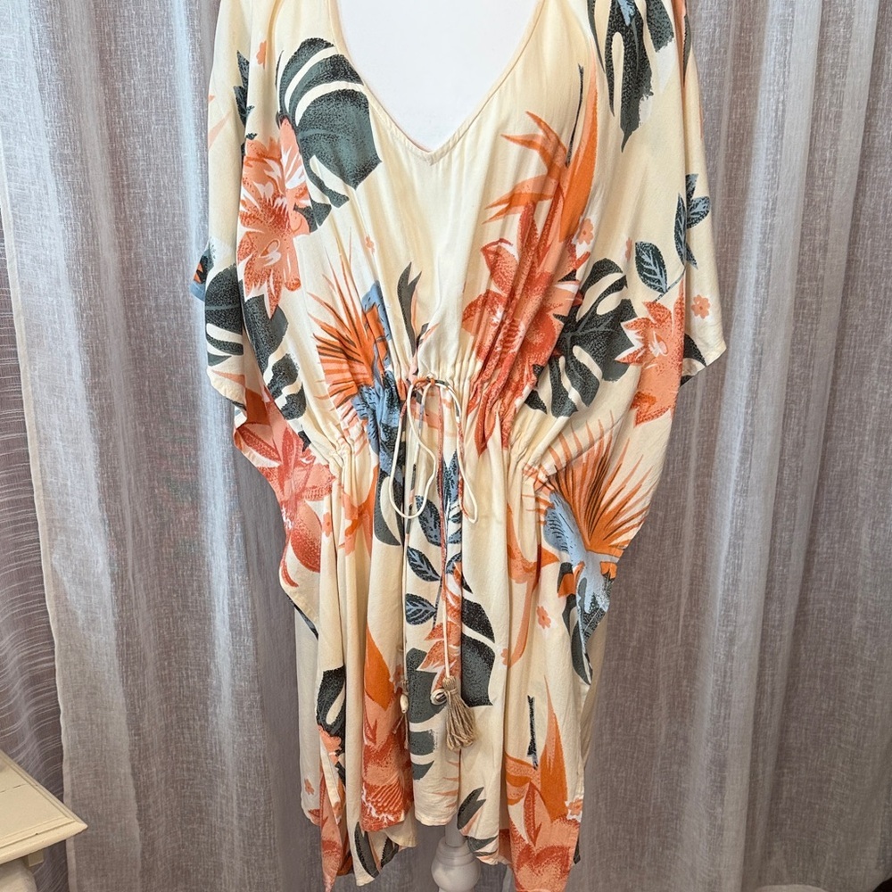 Z&L Tropical Floral Women's Swim Cover-Up-One Size Fits Most